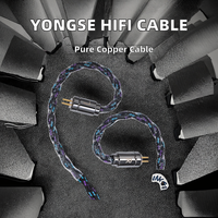 YONGSE Alpine HiFi Audio 4 brins 6N OOC argent plaqué cristal cuivre écouteur mise à niveau câble haute pureté PVC veste combinaison