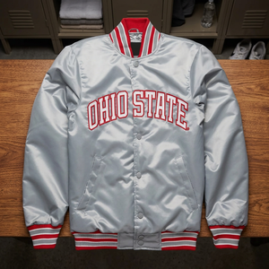 2XL 3XL 4XL 100% Polyester Silk Satin Bomber <b>Jacket</b> Embroidered Stand <b>Silver</b> Grey for High Quality Men Women Winter - Product Image 3