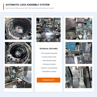 Machine d'assemblage de serrures à came rotative indexées personnalisées, entièrement automatique, haute vitesse, 220V, avec moteur PLC, pour cylindres de serrures de tiroirs et armoires