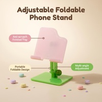Support de téléphone en acrylique personnalisé en usine, base antidérapante stable, hauteur réglable, support pour iPhone, cadeau pour étudiants