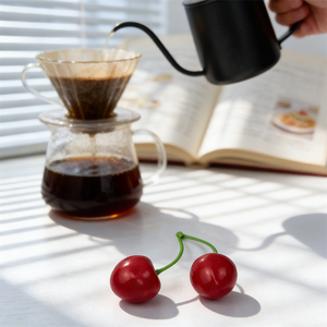 6cm Double Headed Cherry Model Eco-Friendly Plastic Faux Food Display Decoration Business Gift Red DIY Green Handle Kitchen - Product Image 2