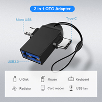 Adaptateur 2-en-1 OTG Type C Connecteur USB3.0 USB3.0 pour Xiaomi Android Téléphones Mobiles Tablettes Convertisseur de Disque U Micro USB Sortie DC