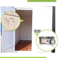 Unité de stockage portable en kit 10 pieds, conteneur préfabriqué pliable à assemblage rapide avec design moderne et couleurs personnalisables