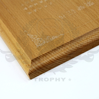 Plaques de récompense de trophée en bois vierges de logo fait sur commande de cadeaux noirs pour le souvenir