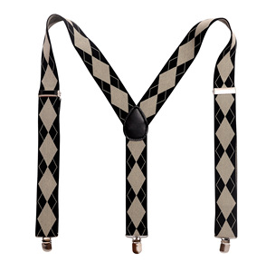 Ceinture à carreaux <span class=keywords><strong>pour</strong></span> hommes et femmes, bretelles en Polyester, bretelles réglables, élastiques, <span class=keywords><strong>pour</strong></span> adultes, pantalons chemises - Product Image 2