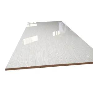 E1 standard 18MM high glossy UV mdf / fiberboard glossy laminates / melamine faced UV MDF wood panels