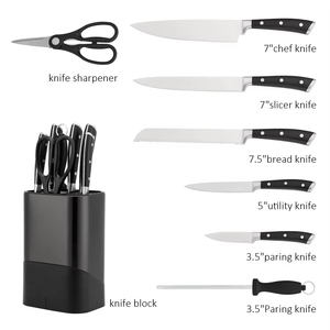 High Quality Traditional Metal <strong>Kitchen</strong> Cutter Cooking Knives Set ABS Handle <strong>Kitchen</strong> Chef Knife Kit Stainless Steel Block Wintop - Product Image 1