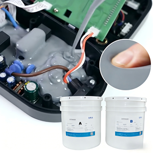 Adhésif <span class=keywords><strong>thermique</strong></span> en silicone bicomposant, résine d'encapsulation étanche pour borne de recharge de véhicules électriques, condensateur, bobines d'inductance - Product Image 1