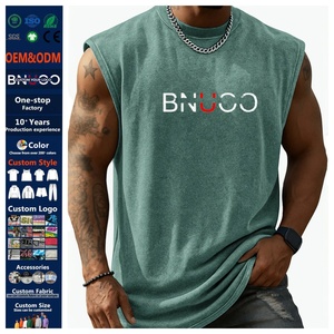 <span class=keywords><strong>Canotta</strong></span> da <span class=keywords><strong>Uomo</strong></span> Estiva Senza Maniche in Cotone 100% con Lavaggio Acido, Stile Vintage, Personalizzabile con Logo, Lavorazione a Maglia <span class=keywords><strong>Larga</strong></span>, per Commercio all'Ingrosso - Product Image 1