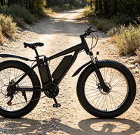 Vélo de montagne pour adultes à pneus larges, 26 pouces, 21 vitesses, frein à double V, fourche en alliage d'aluminium