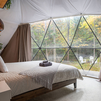 Oferta Especial: Domo Geodésico para Glamping, Casa Iglú para Exteriores con Baño para Hostelería