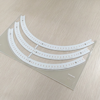 Carte PCB LED CEM-1 personnalisable à rétroéclairage, ensemble de bandes incurvées à 3 arcs, finition de surface OSP pour éclairage, carte PCB OEM