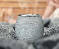 Mangkuk Aroma batu sabun ditingkatkan ukuran besar Aksesori Sauna rumah beraroma baja tahan karat untuk cangkir batu aromaterapi & penanam