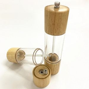 Molinillo manual con tapa de madera para cocina, molinillo de pimienta, sal, especias, pimienta, decoración - Product Image 6