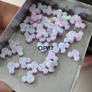 Venta Caliente de Fábrica: Piedra de Ópalo Sintético con Orificio de 7.3x6mm, Forma Especial, para Fabricación de Joyería y Collares - Product Image 5