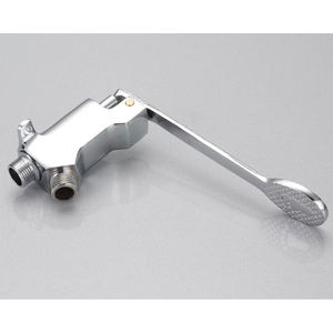 ก๊อกน้ำแบบเหยียบติดผนังทองเหลืองเต็มตัว,ก๊อกน้ำแบบเหยียบแนวตั้งประหยัดน้ำสำหรับอุตสาหกรรมอาหารทางการแพทย์ - Product Image 4