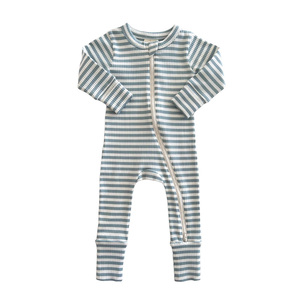 Tutina per Neonati in Cotone Organico a Coste con Zip Bidirezionale, Pigiama Personalizzato per Bambini - Product Image 5