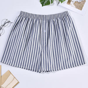 पुरुषों के अंडरवियर कैजुअल ढीले होम पैंट प्लेड शॉर्ट्स कपास की पैंट जापानी समुद्र तट पैंट लुभावनी - Product Image 4