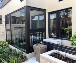 Greensee telaio di vetro 2mm di vetro 5mm in lega di alluminio lavandino Downpipe piccola pendenza luce solare semplice veranda - Product Image 2