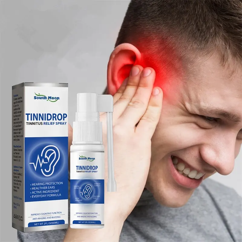 Güney ay 60ml kulak temizleyici sıvı tinnitus sağırlık kulak ağrısı kaşıntı kulak kanalı tıkanıklığı giderici sprey anti uğultu tinni damla