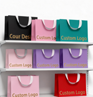 Pabrik Tas Kertas Daur Ulang Sablon Logo Custom, Penjualan Langsung Pabrik, Kualitas Tinggi, Laris untuk Tas Belanja Pakaian