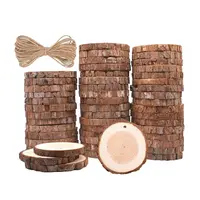 Crafts Natural Round Unfinished Wood Slices Pine Wooden Tray With Bark For Crafts DIY Christmas Tree Ornaments