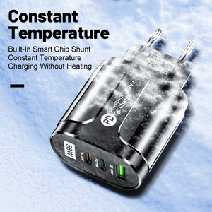อะแดปเตอร์ชาร์จเร็วรุ่นใหม่ 58W 2 พอร์ต Type C 1 พอร์ต USB ชาร์จเร็ว 20W PD รองรับ QC3.0 18W สำหรับ iPhone Samsung - Product Image 3