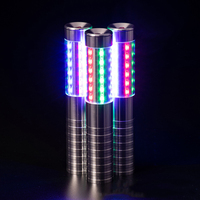 Bâton lumineux LED rechargeable en aluminium pour bouteille, avec effets stroboscopiques multicolores, portable pour décoration de bar/club