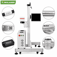 Machine de marquage laser CO2 en ligne pour gravure, marquage de texte clair, motif, papier, carton, plastique, bouteille, codage