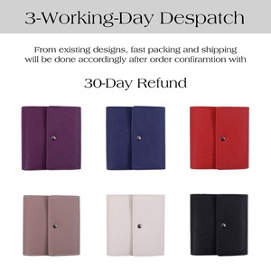 Carpeta A7 Saffiano Negra Hongbo, la Más Vendida, de 6 Colores, Suave y Pequeña, para Material Escolar/de Oficina, Regalo como <span class=keywords><strong>Agenda</strong></span> - Product Image 3