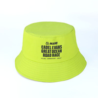 Topi Bucket Katun Kasual untuk Bepergian, Memancing, dan Aktivitas Luar Ruangan, dengan Bordir Pita Reversibel, Pelindung Sinar Matahari, dan Logo Kustom