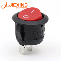 Interrupteur à bascule rond de 20 mm KCD1 6A 250V/10A 125V 2 broches Noir/Rouge/Blanc ON-OFF 2 pôles Petits interrupteurs