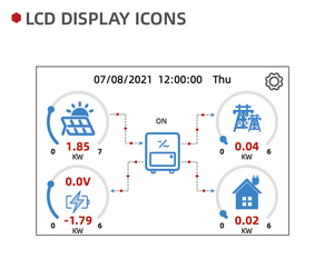 Cho JS lai năng lượng mặt trời biến tần 6KW để 12KW 24V 6000 Wát 48V Wifi & <span class=keywords><strong>MPPT</strong></span> hiệu quả năng lượng mặt trời loạt biến tần - Product Image 3