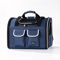 Sac de transport pliable pour animaux de compagnie, grand format, imperméable, respirant, sac à bandoulière pour voyages en plein air, sac de transport multifonctionnel pour animaux