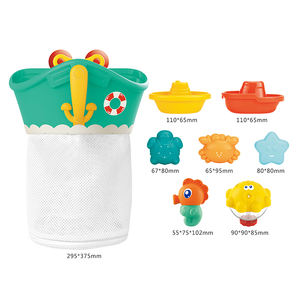7PCS Summer <strong>Bath</strong> Toys for Baby Cute Water Toys Infant Beach Toys Set With <strong>Pirate</strong> <strong>Ship</strong> Storage Organizer Pockets - Product Image 2