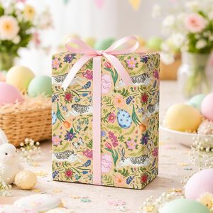 Kraft Bunny <b>Easter</b> <b>Wrapping</b> <b>Paper</b> 17 In X 32.8 Ft Floral Botanical Craft <b>Paper</b> For <b>Easter</b> Gift Wrap - Product Image 6