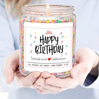 Geburtstags-Duftkerze Vanille-Geburtstagstortenduft mit Streuseln Niedliche Geburtstagsgeschenke für Frauen Ideen 9 oz Geburtstagsgeschenk