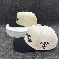 Gorra de Béisbol de Dos Tonos con Logotipo Bordado en 3D de 5 Paneles, Personalizada, con Visera Plana o Curva, para Regalo de Boda, Deportiva y a la Moda