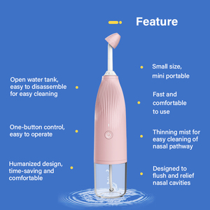 Tragbares hand gehaltenes elektrisches Nasen spül system Nasen spülung Nasen spül system Reinigung Befeuchten der Nase für Erwachsene und Kinder - Product Image 4