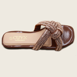 Sandalias de Moda para Mujer al <span class=keywords><strong>por</strong></span> Mayor, Diseño Moderno, Punta Abierta, Brillantes con Pedrería, Antideslizantes, Planas para Exteriores - Product Image 4