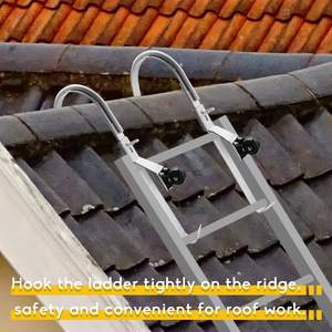 Crochet d'échelle de toit JH-Mech avec roue, accessoires d'échelle extensible pour toit, stabilisateur d'échelle en <span class=keywords><strong>acier</strong></span> robuste - Product Image 5
