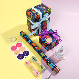 Wholesale 80g <b>Birthday</b> Children Party Tissue 43*300cm Gift Luxury Custom Packaging <b>Wrapping</b> <b>Paper</b> Roll - Product Image 6
