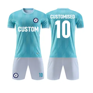 Dye sublimasi pakaian cetak khusus cepat kering seragam pakaian olahraga Set tim pakaian latihan sepak bola kaus sepak bola