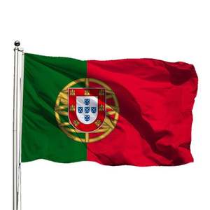 Bandera de Portugal para Aficionados al Fútbol, Precio de Fábrica al por Mayor, Bandera Portuguesa para Exteriores de 90x150cm, Poliéster, Portátil - Product Image 5