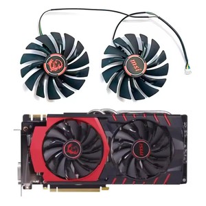 ใหม่ล่าสุดพัดลม GPU 380 390 R9 4PIN PLD10010S12HH 95มม. สำหรับ MSI <span class=keywords><strong>Radeon</strong></span> R9 390 R9 380 R7 370 RX <span class=keywords><strong>470</strong></span>การ์ดกราฟิกสำหรับเล่นเกมระบายความร้อน - Product Image 1
