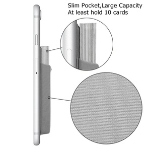 Adhesive Card Holder with RFID Blocking Sleeve Stick-On Stretchy Lycra Mobile Credit Card Holder for Cell Phone - Product Image 6