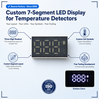 Pantalla LED Profesional Personalizada de 7 Segmentos, Módulo de Pantalla de 3 Dígitos con Escala Dual para Equipos de Lectura de Temperatura