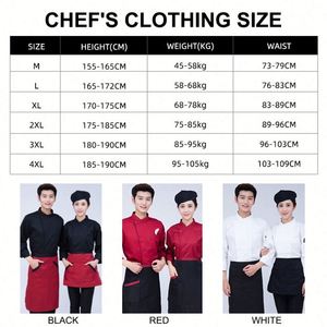 Veste de Chef en Coton Steak and Shake, Manches Longues, Dernière Collection, Blouse de Cuisine, Chemise de Chef de Restaurant, Uniforme de Serveur Unisexe - Product Image 4
