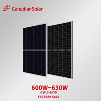 Panneaux solaires bifaciaux haute puissance CanadianSolar CS6.2-66TB, module solaire monocristallin de type N, panneaux photovoltaïques solaires 610W/615W/620W
