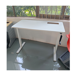 Mesa ergonómica para ordenador de 2 patas fabricada en China, escritorio de oficina con manivela manual ajustable en altura - Product Image 5